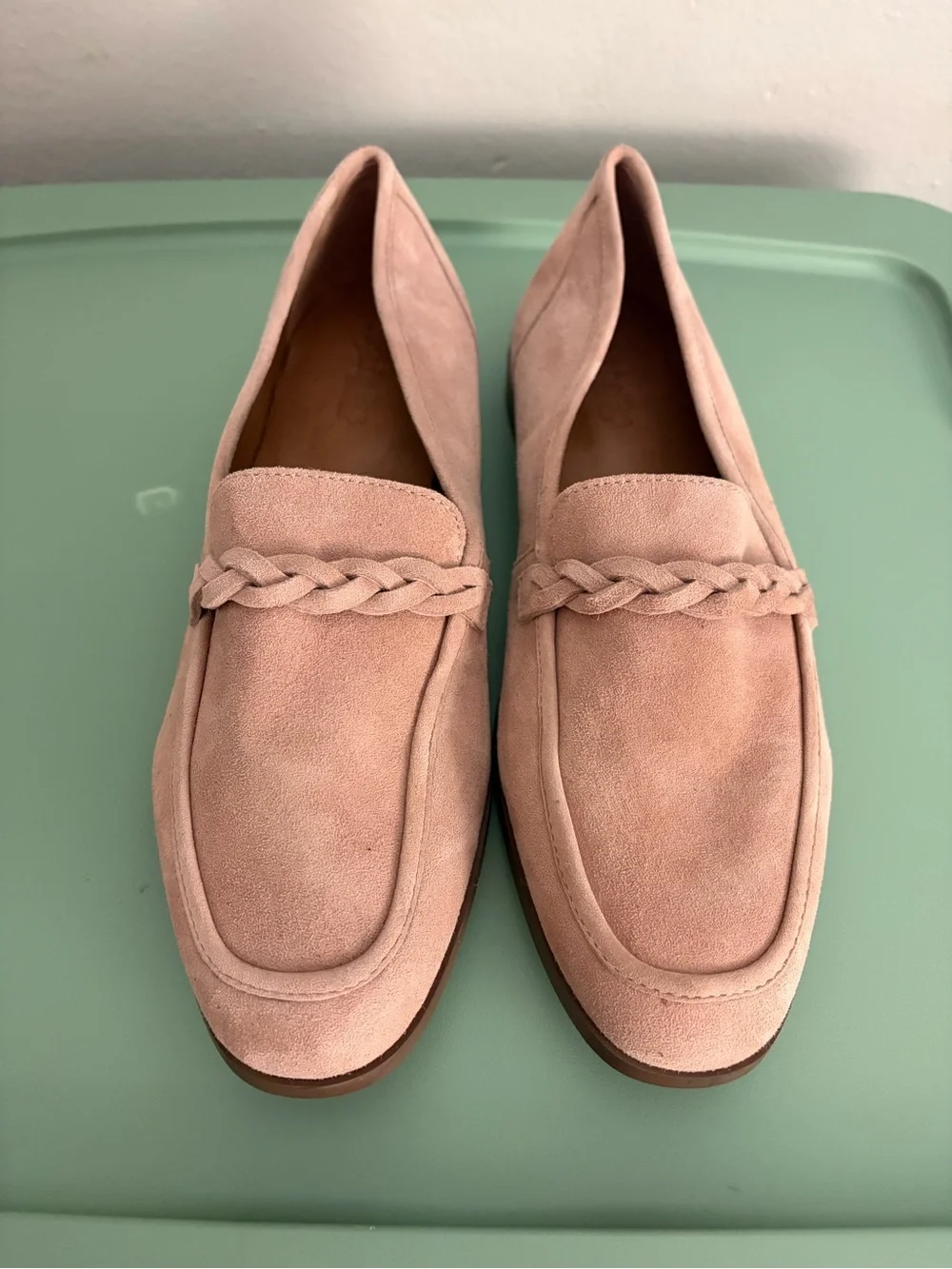 Seychelles Braided Suede Loafers in Tan